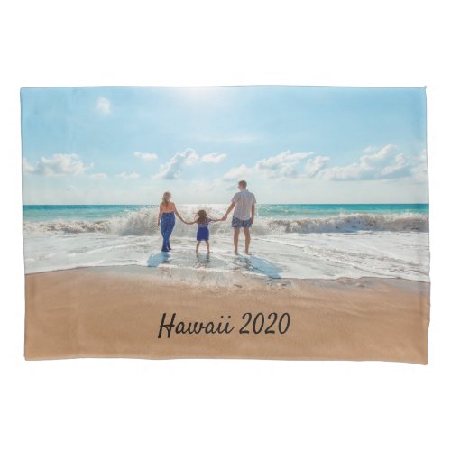 Photo family summer vacation  pillow case