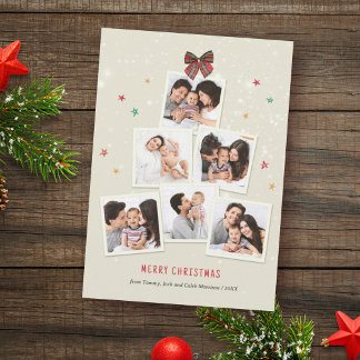 Photo Family Tree Christmas Holiday Card