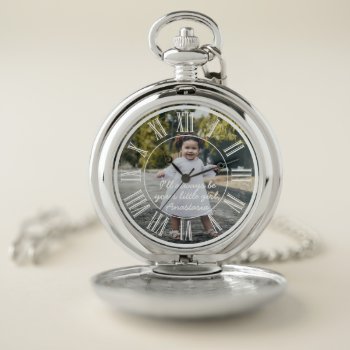 Photo Father Of The Bride Always Your Little Girl Pocket Watch by Graceful_Designs4U at Zazzle