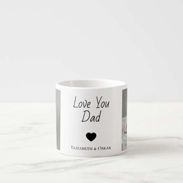Photo Father’s Day Gift with Kids’ Names –  Espresso Cup (Front)