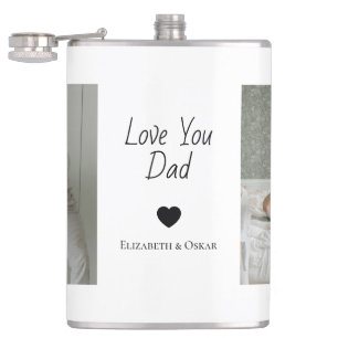 Photo Father’s Day Gift with Kids’ Names –  Flask