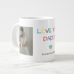 Photo Father’s Day Gift with Kids’ Names – Giant Coffee Mug