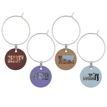 Photo-filled Word Wine Charm by bluerabbit at Zazzle