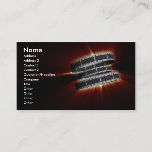 Customizable photo_film business card template