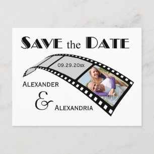Photo Film Strip Save The Date Announcement