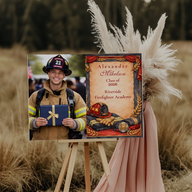 Photo Firefighter Academy Graduation Celebration Foam Board (Creator Uploaded)