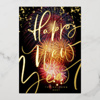 PHOTO FIREWORKS GOLD HAPPY NEW YEAR 2027