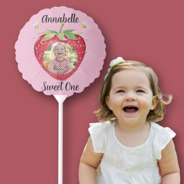 Photo First birthday Baby 1st Strawberry Balloon (Creator Uploaded)