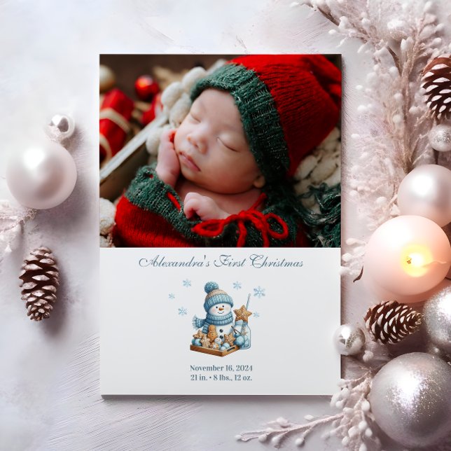 Photo First Christmas Birth Announcement  (Creator Uploaded)