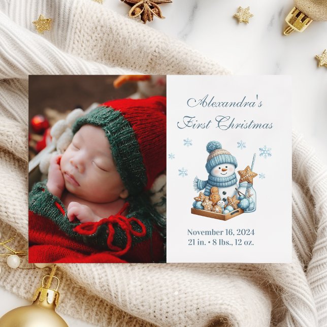 Photo First Christmas Birth Announcement  (Creator Uploaded)