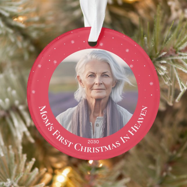 Photo First Christmas In Heaven Personalized Ornament (Tree)