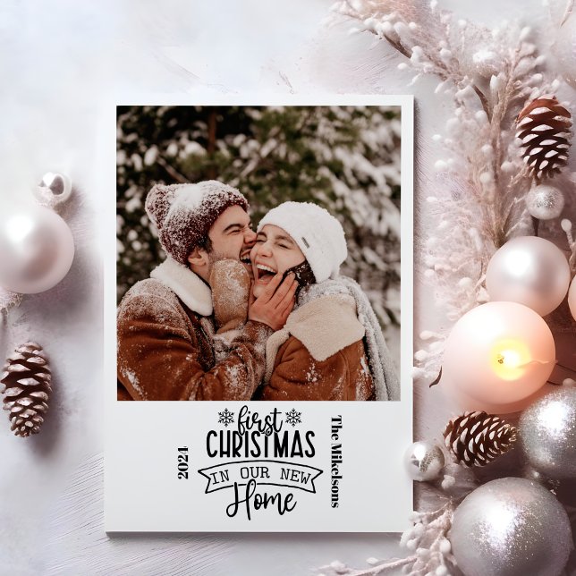 Photo First Christmas in Our New Home Holiday Card (Creator Uploaded)