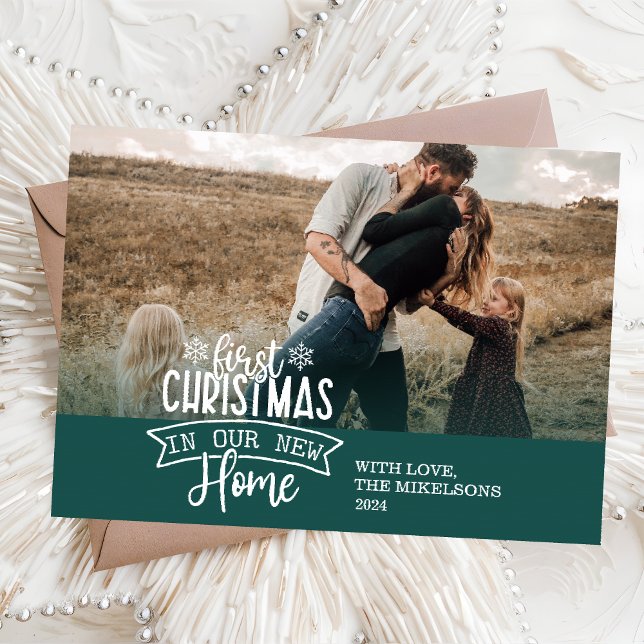 Photo First Christmas in Our New Home Holiday Card (Creator Uploaded)