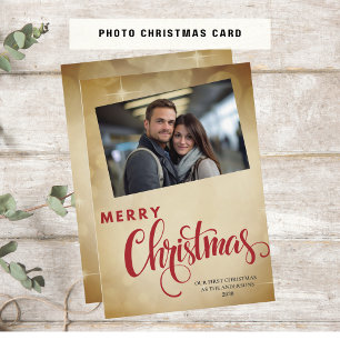 Photo First Christmas Married Flat Holiday Card