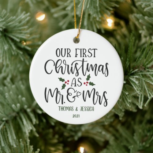 Photo First Christmas Married Ornament