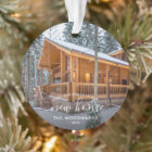 Photo First Christmas New Home White Script