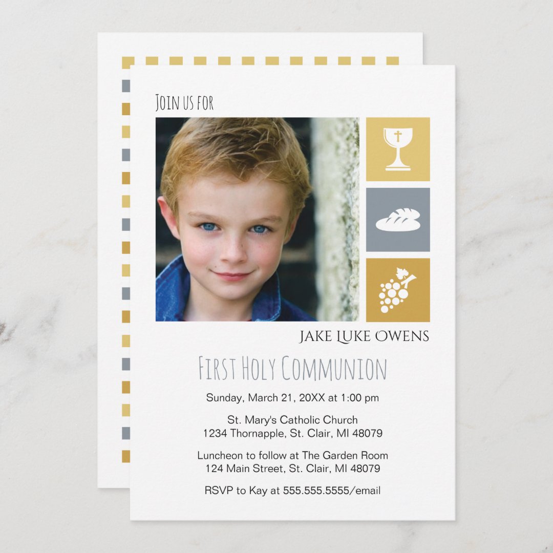Photo First Communion Invitation Zazzle