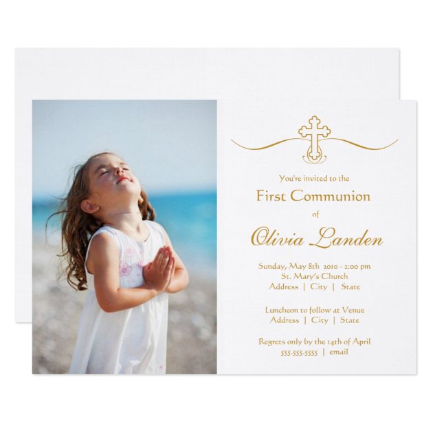 Photo First Communion Invitations