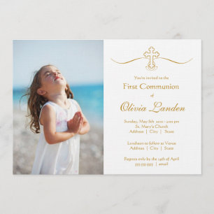 Photo First Communion Invitations