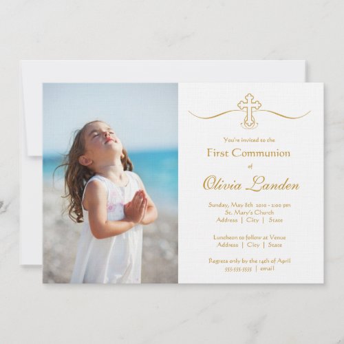 Photo First Communion Invitations