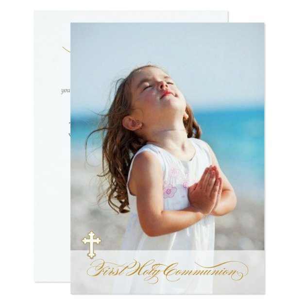 Photo First Communion Invitations