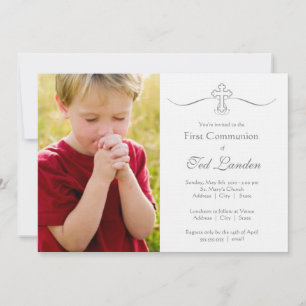 Photo First Communion Invitations