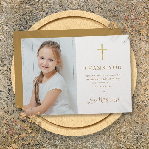 Photo First Holy Communion Golden Signature
