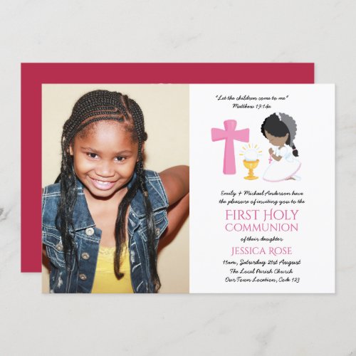 PHOTO First Holy Communion Invites Black GIRL