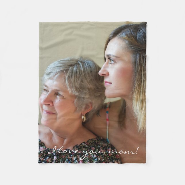 Photo Fleece Blankets Gifts For Mom From Daughter (Front)