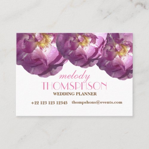 Photo Floral Business Cards Roses Photo Business Card