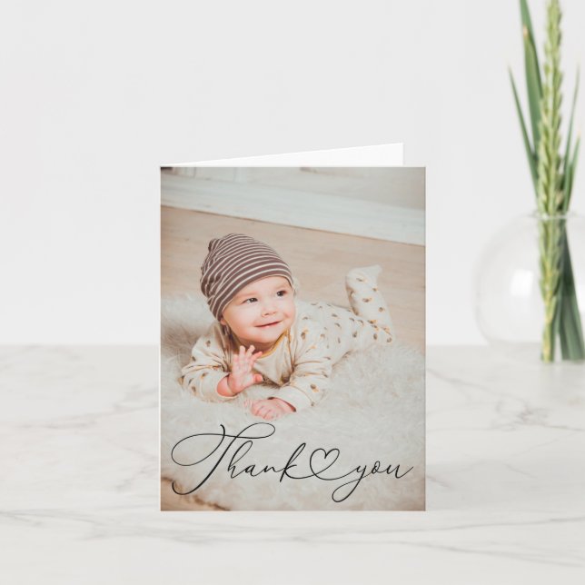 Photo Folded Thank You Card (Front)