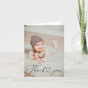 Photo Folded Thank You Card