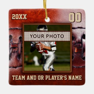 Photo Football Team Gift Ideas, Football Ornaments