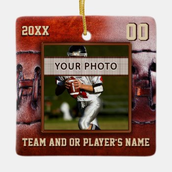 Photo Football Team Gift Ideas  Football Ornaments by YourSportsGifts at Zazzle