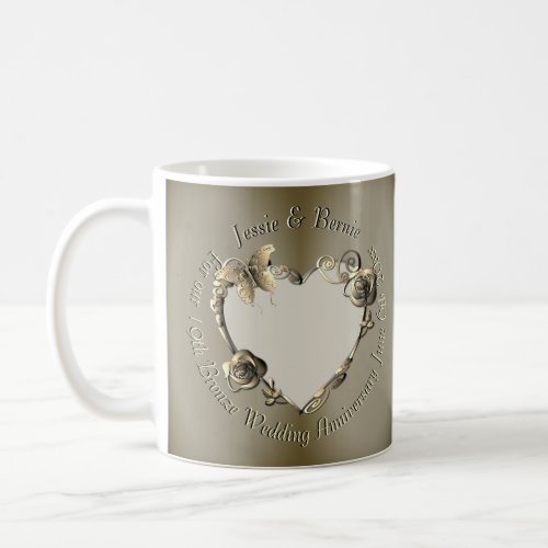 Photo for 8th19th Wedding Anniversary Rose Heart  Coffee Mug