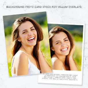 Photo For Vellum Overlay Graduation Announcement