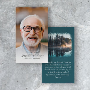 Photo Forest Memorial Prayer Card