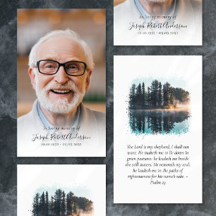 Photo Forest Memorial Prayer Card