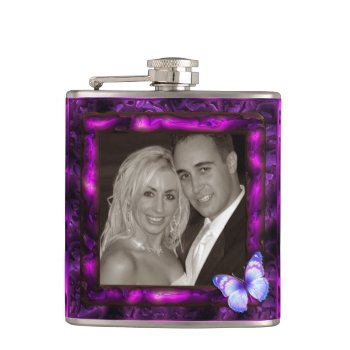 Photo Frame 12 Wrapped Flask by Ronspassionfordesign at Zazzle