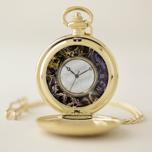 Photo Frame 3 & Numeral Options Pocket Watch (Inside)