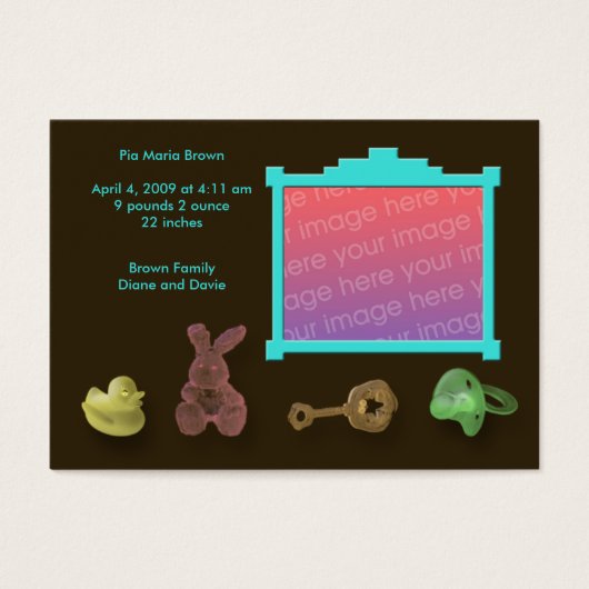 Photo Frame Birth Announcements (Front)