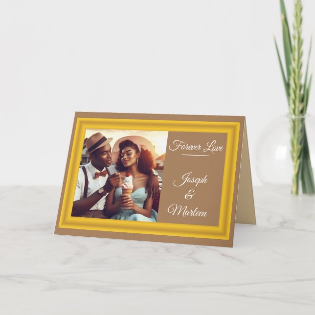 Photo Frame Card for Couple With Names (1) (Front)