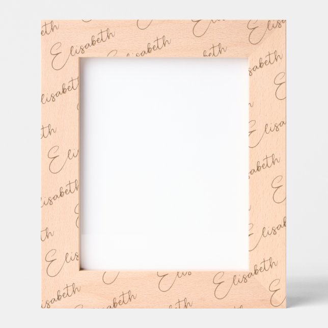Photo Frame, Custom Name Handwritten, 8x10,  Engraved Frames (Front)