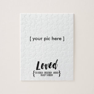 Photo frame custom puzzle template