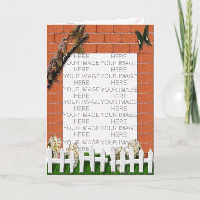 Photo Frame Easter Greetings Holiday Card (Front)