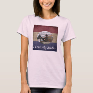 Photo Frame I Love My Soldier Custom Photo T-Shirt