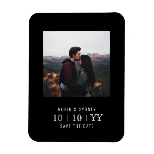 Photo Frame  Magnet  Save The Date  Black