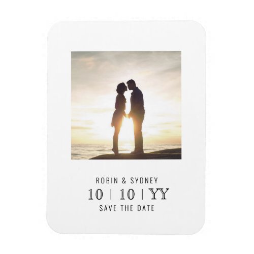 Photo Frame  Magnet  Save The Date l White