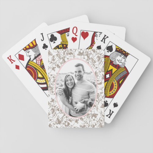 Photo Frame of Flowers Playing Cards