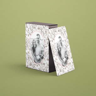 Photo Frame of Flowers Poker Cards